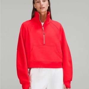 lululemon athletica Red Half-Zip Sweatshirt